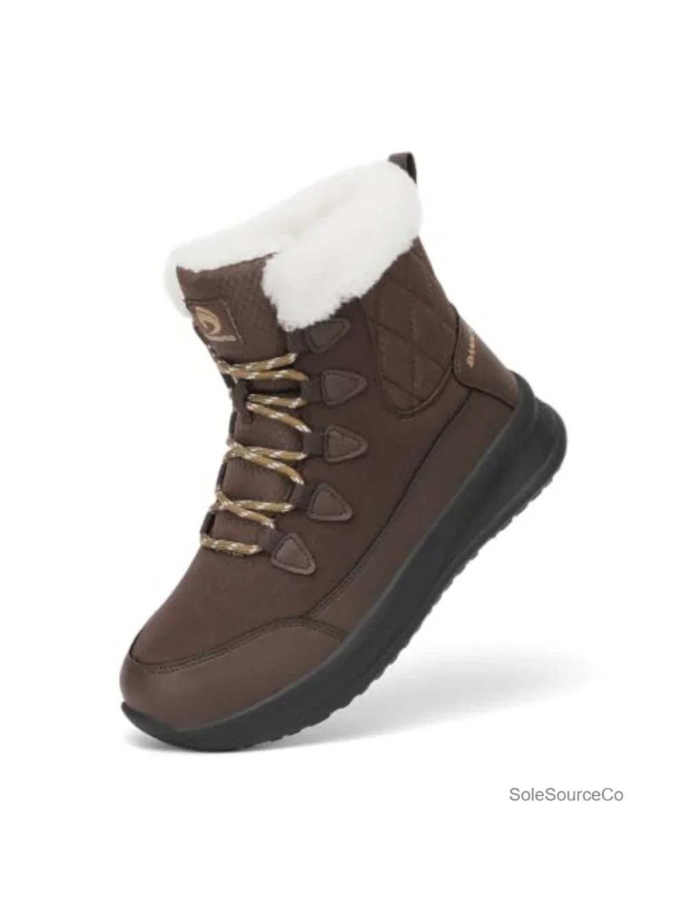 Women's Winter Snow Boots Faux Fur Lined Waterproof Anti-Slip Lace Up Outdoor